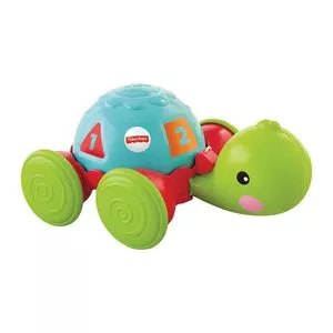 Empurra Tartaruga Fisher-Price®<BR>- Verde Limão & Azul Claro