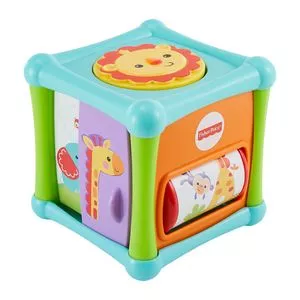 Cubo Animaizinhos Divertidos Fisher-Price®<BR>- Azul Claro & Laranja