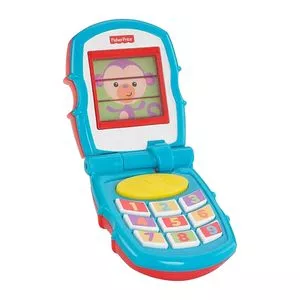 Celular Flip Infantil Musical Fisher-Price®<BR>- Azul & Vermelho