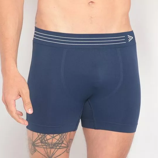 Cueca Boxer Lisa- Azul Marinho- Malwee