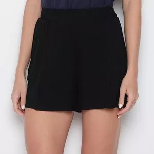 Short Com Bolsos<BR>- Preto<BR>- Enfim