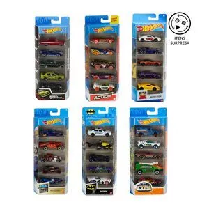 Hot Wheels Die-Cast<BR>- 5Pçs<BR>- Mattel