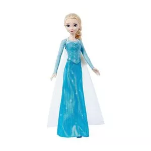 Boneca Elsa Frozen® Com Música<BR>- 32,5x6,5x19cm<BR>- Mattel