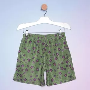 Bermuda Floral<BR> - Verde & Roxa<BR> - Colcci