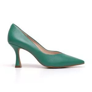 Scarpin Liso<BR>- Verde<BR>- Loucos e Santos