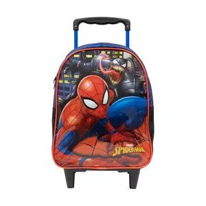 Mochila Com Rodinha Homem Aranha®<BR>- Azul & Vermelha<BR>- 51x16,5x30,5cm<BR>- Reval