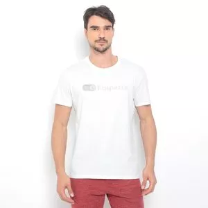 Camiseta Com Inscrições<BR>- Branca