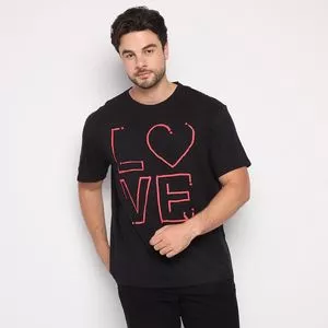 Camiseta Love<BR>- Preta<BR>- Reserva