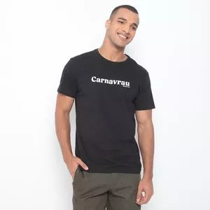 Camiseta Com Inscrições<BR>- Preta