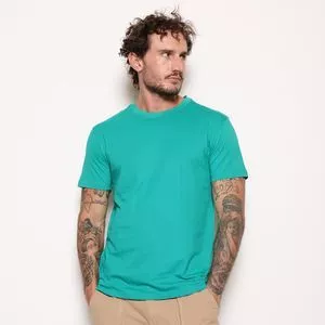 Camiseta Básica<BR>- Verde Água