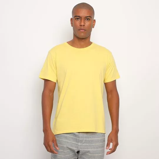 Camiseta Básica- Amarelo Claro