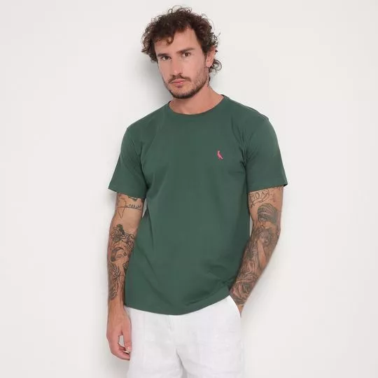 Camiseta Com Logo- Verde Escuro