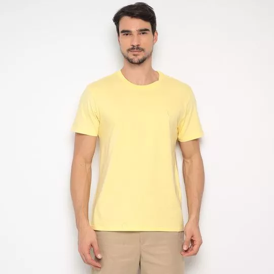 Camiseta Básica- Amarelo Claro