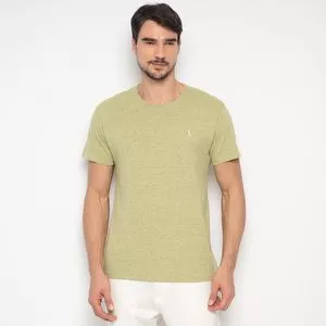 Camiseta Em Mescla<BR>- Verde Claro