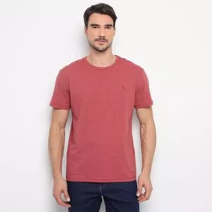 Camiseta Em Mescla<BR>- Vermelha