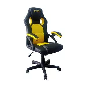 Cadeira Gamer<BR>- Preta & Amarela<BR>- 69x28x56cm