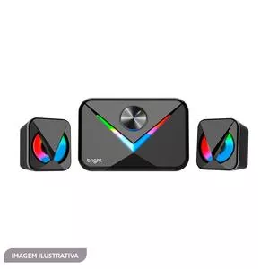 Multimídia Speaker RGB<BR>- Preto<BR>- 11x16,5x18,5cm<BR>- 50W<BR>- Bluetooth