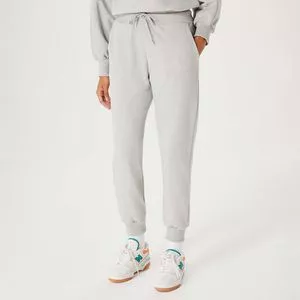 Calça Jogger Em Mescla<BR>- Cinza