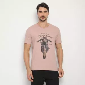 Camiseta Abstrata<BR>- Rosa Claro