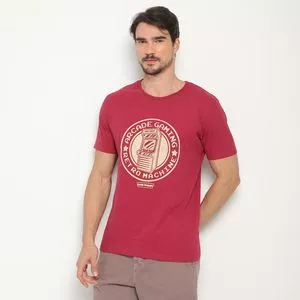 Camiseta Abstrata<BR>- Vermelho