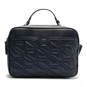 Bolsa Transversal Em Matelassê<BR>- Azul Marinho<BR>- Arezzo & Co.