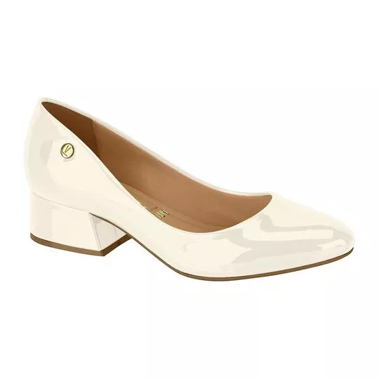 Sapato Liso- Off White- Entressola: 3cm- Vizzano