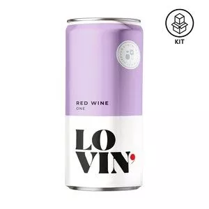 Vinho Em Lata Tinto<BR>- Merlot<BR>- Brasil<BR>- 4 Unidades<BR>- Lovin