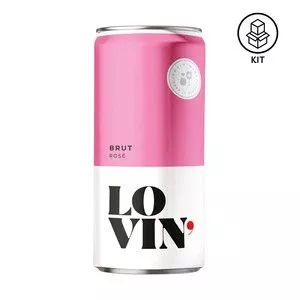 Espumante Em Lata Rosé<BR>- Chardonnay & Pinot Noir<BR>- Brasil<BR>- 4 Unidades<BR>- Lovin