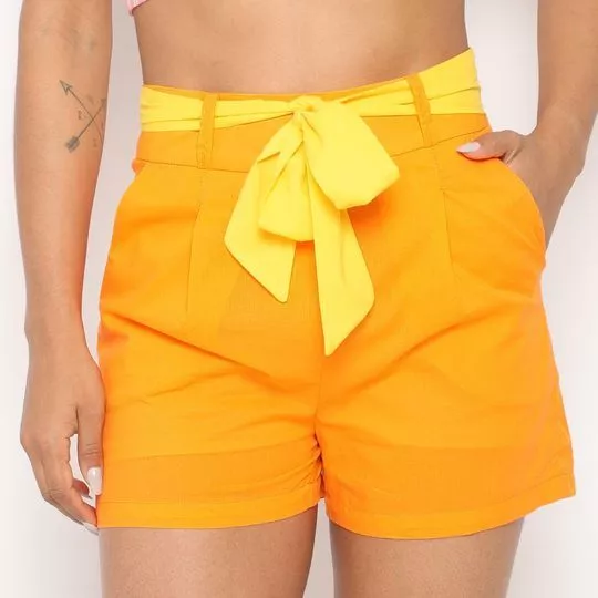 Short Com Bolsos- Laranja- ZINCO