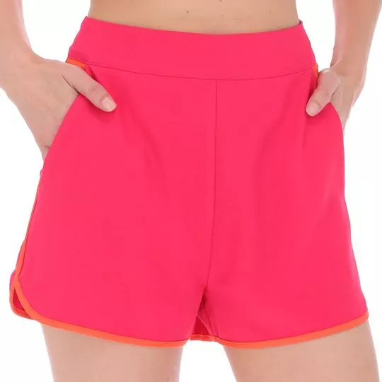 Short Com Bolsos- Pink & Laranja- ZINCO