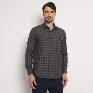 Camisa Classic Fit<BR>- Preta