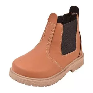 Bota Com Recortes<BR>- Caramelo & Preta