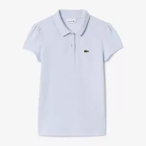 Polo Clássica Em Mini Piquê Lacoste®<BR>- Azul Claro