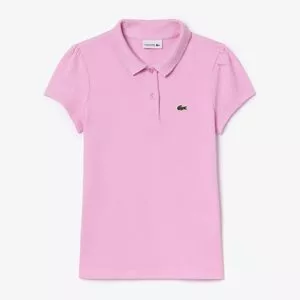 Polo Clássica Em Mini Piquê Lacoste®<BR>- Rosa Claro