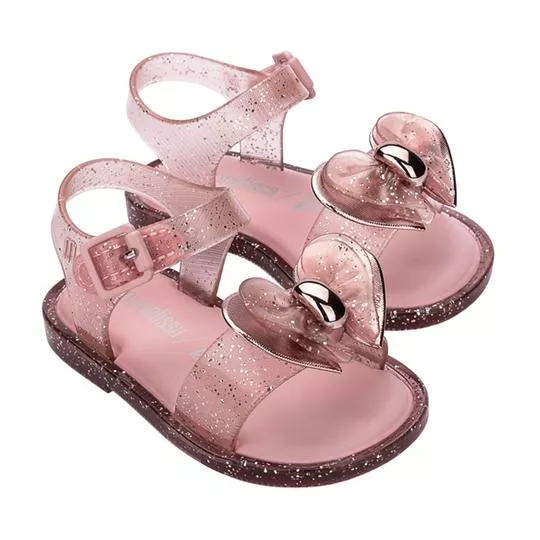 Mini Melissa Mar Sandal + Barbie®- Incolor & Rosa