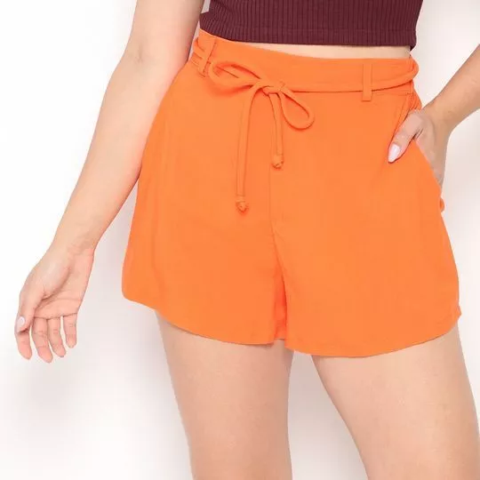 Short Com Cordão- Laranja- Sommer