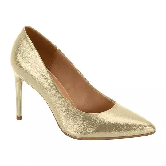 Scarpin Metalizado- Dourado- Vizzano