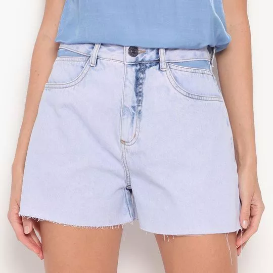 Short Jeans Com Bolsos- Azul Claro- ZINCO