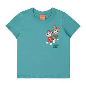 Camiseta Patrulha Canina®<BR>- Verde Água