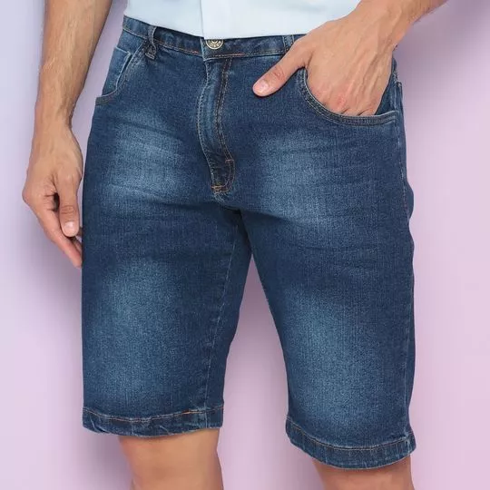 Bermuda Jeans- Azul Escuro