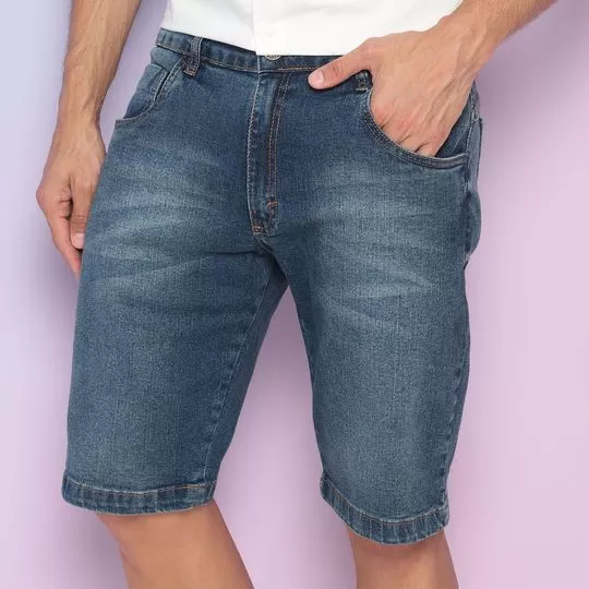 Bermuda Jeans- Azul Escuro