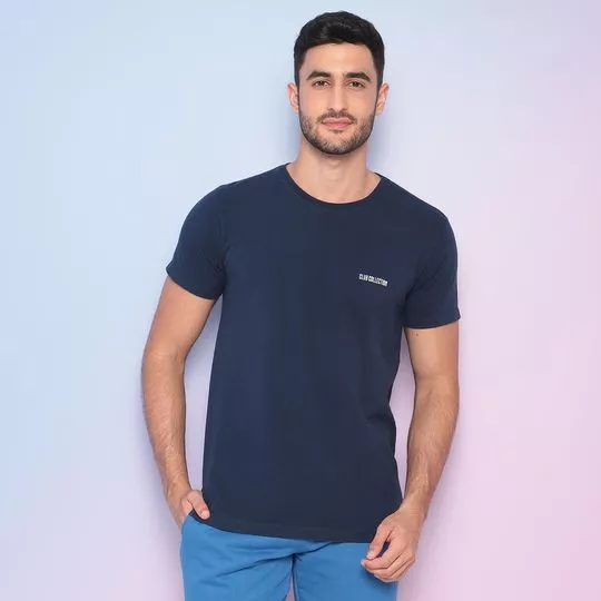 Camiseta Básica- Azul Marinho