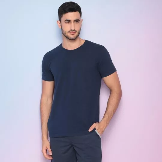 Camiseta Básica- Azul Marinho