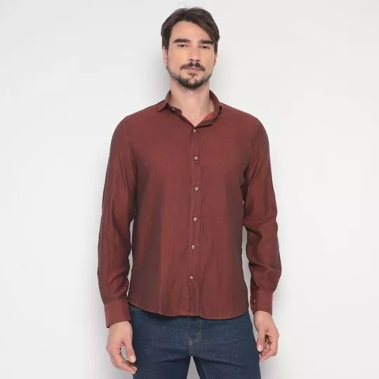 Camisa Lisa- Bordô