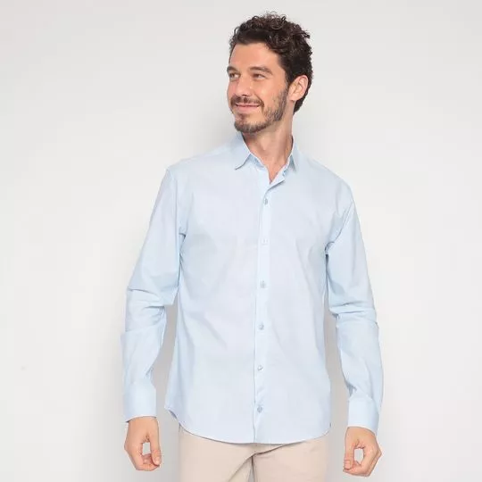 Camisa Lisa- Azul Claro