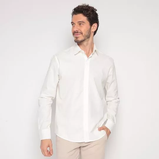 Camisa Lisa- Off White