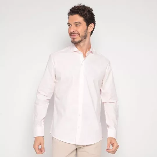 Camisa Lisa- Rosa Claro