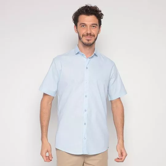 Camisa Lisa- Azul Claro