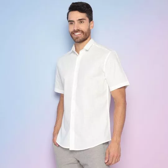 Camisa Com Recortes- Off White