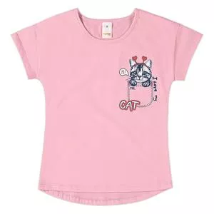 Blusa Cat<BR>- Rosa & Azul Marinho<BR>- Marisol